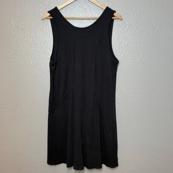 Lululemon Women’s Ribbed Modal-Cotton Dress 2-Ways Black On The Move Size 8 - Picture 6 of 9